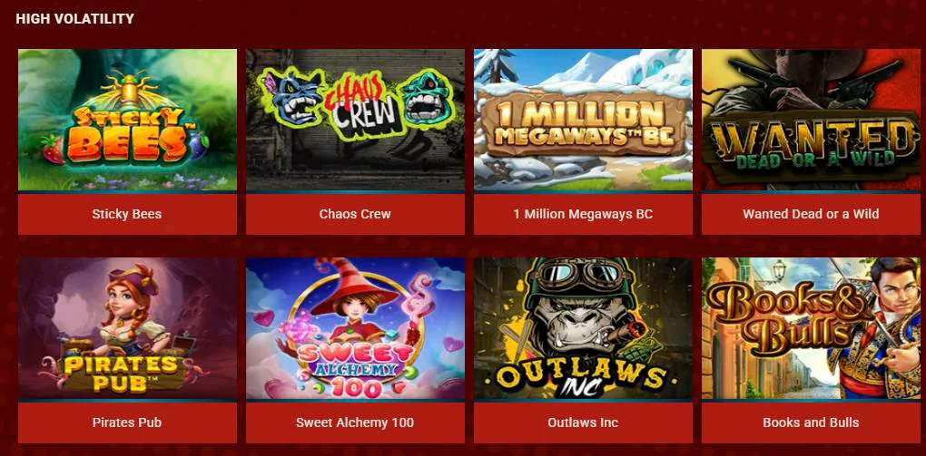 jogos de alta volatilidade rantcasino